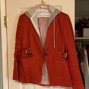 Veronica Beard rust colored linen jacket w/Dicky.